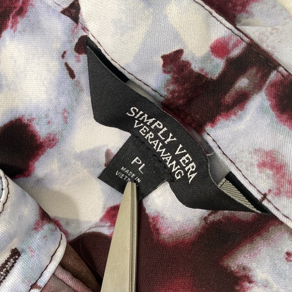 Simply Vera Vera Wang 3/4 button up blouse Petite Large - Picture 5 of 11